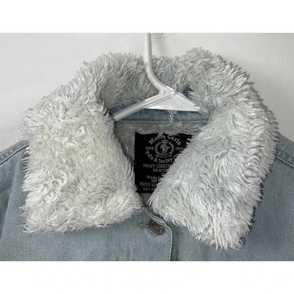 NWT Men Monte Carlo Polo & Jockey‎ Club Sherpa Lined Denim Trucker Jacket Medium